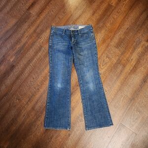 VTG GAP 1969 Jeans Women Sz 8 Blue Lmt Edition Wide Leg Y2K Flare Hipster Denim